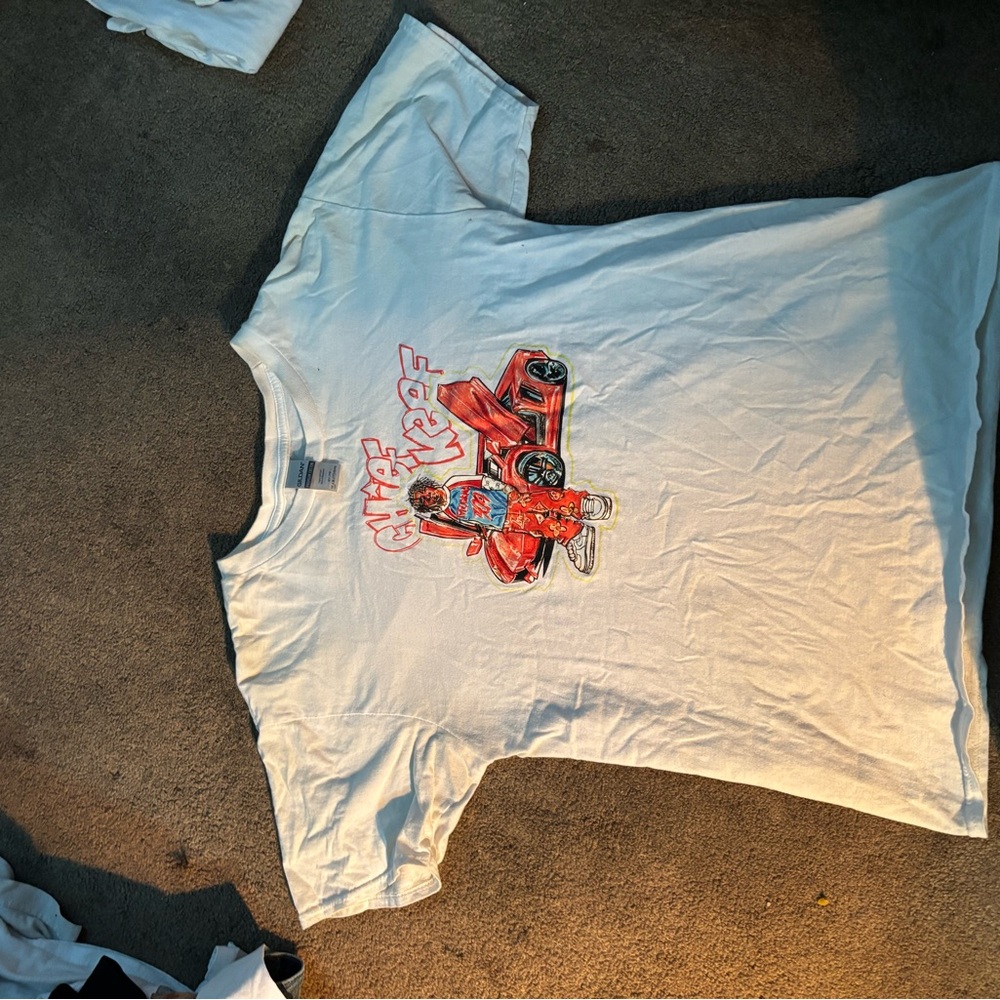 White Graphic Kids Shirt